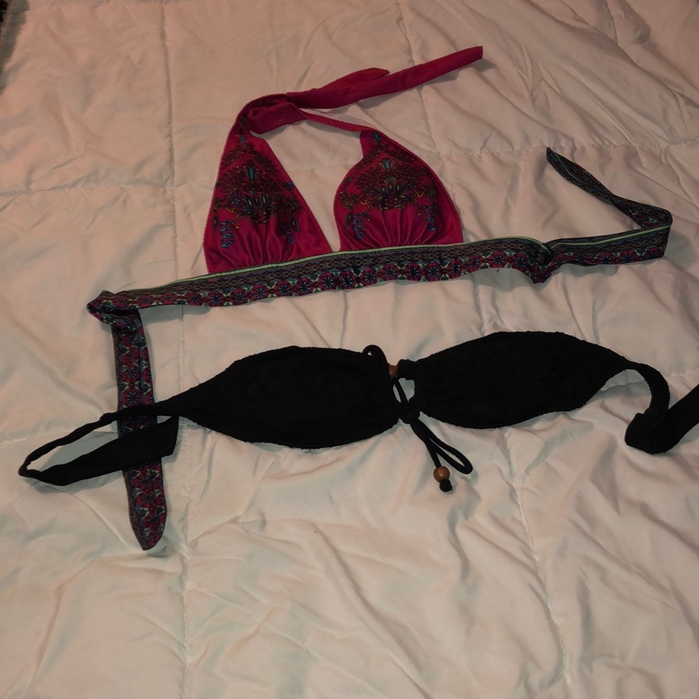 Two bathing suit tops